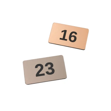 Tabliczki z numeracją na szafki i szuflady  - miedziany lub caffe latte - ND033 - wym. 39x23mm 