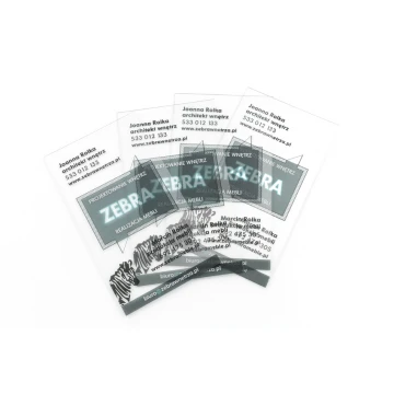 Wizytówki plastikowe przezroczyste - WIZ031 - kolorowy druk UV 
